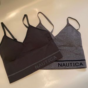 NAUTICA tankini sports bras, set of 2, size large.